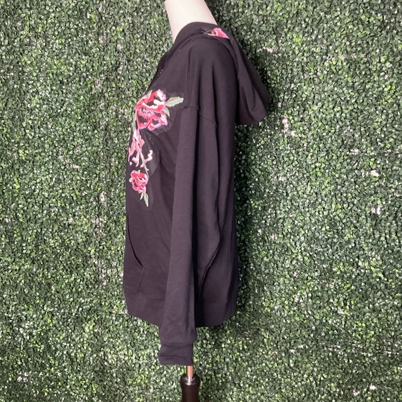 Sanctuary Black Oversized Jacket Embroidered Size S - Picture 2 of 8